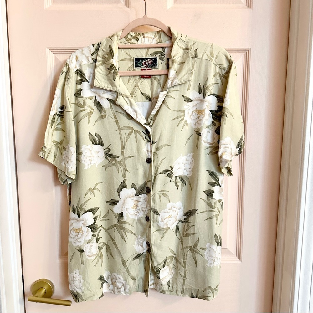 Cream la cabana Hawaiian button up